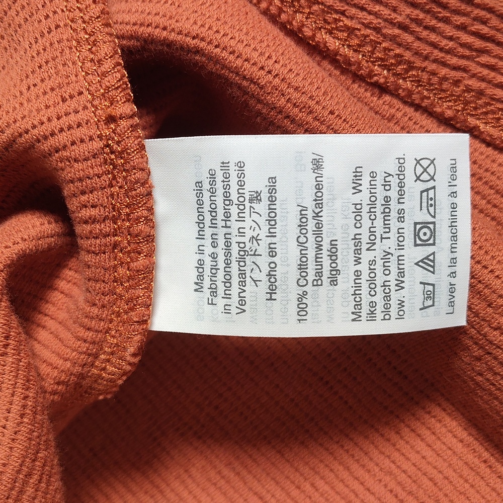 Madewell Texture & Thread Square Neck Ribbed Orange Dress S - Picture 11 of 12